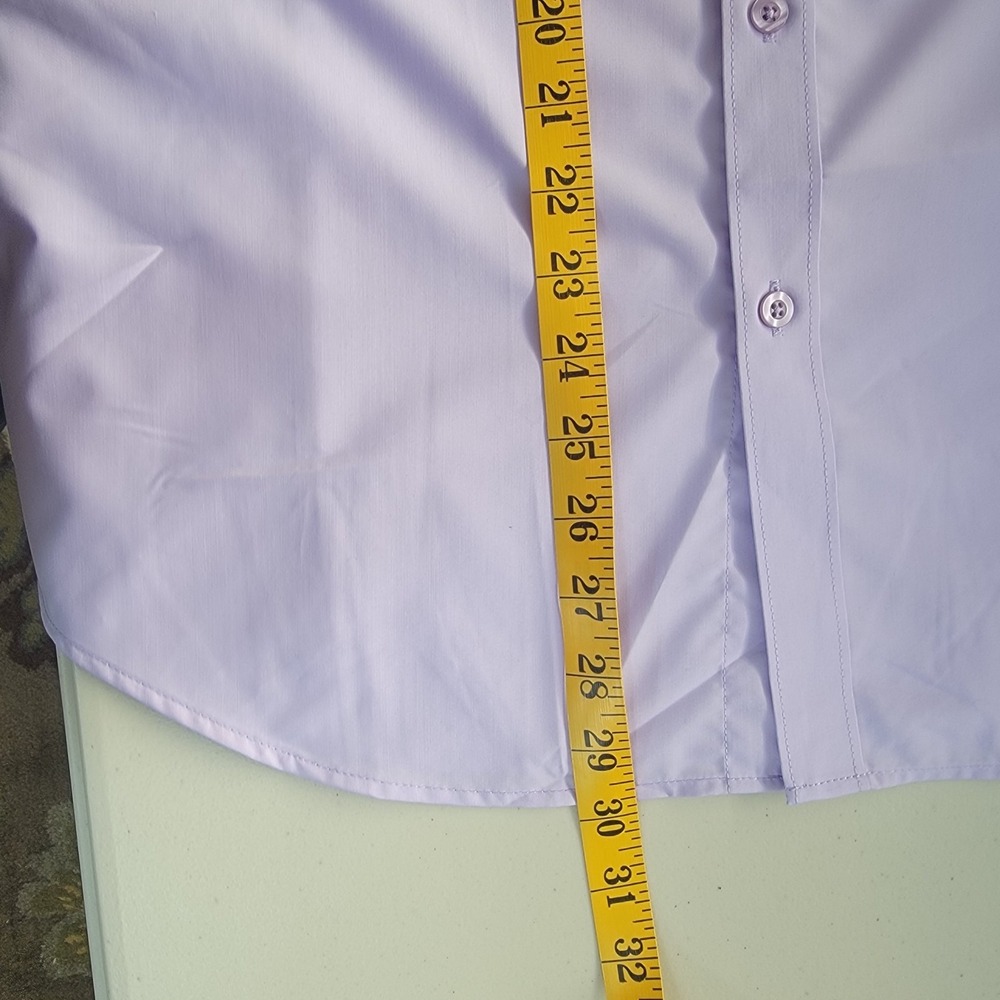 COOFANDY Button Down Shirt Mens Medium Purple Short Sleeve Solid Casual Top NWT - Picture 5 of 7